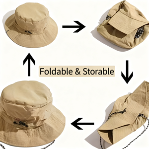 Sombrero Plegable y Compactable para Voluntarios <span class=keywords><strong>de</strong></span> Asistencia a Personas sin Hogar, Trabajadores <span class=keywords><strong>de</strong></span> Ayuda en la Calle y Servicios Sociales al Aire Libre - Product Image 5