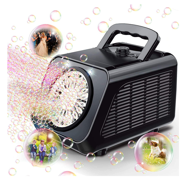 2023 Electric Stage Bubble Blower Toys 20 Holes Automatic Small Bubble Making Machine for Kids Party