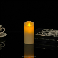Bougies Pilier Électriques LED Réalistes Sans Flamme, Fonctionnant sur Piles, en Plastique, pour la Décoration Intérieure, Noël, Pâques, Nouvel An
