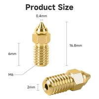 Creality Ender 3 V3 SE Buse d'extrudeuse M6 haute vitesse 0.4mm 5 pièces en laiton Accessoires pour imprimante 3D haute température