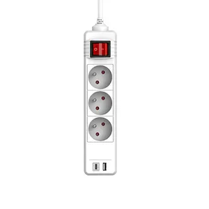 16A 250V French style Power Strip for Poland style With USB And Type-C 5V3.1A CE Extension Power Sockets