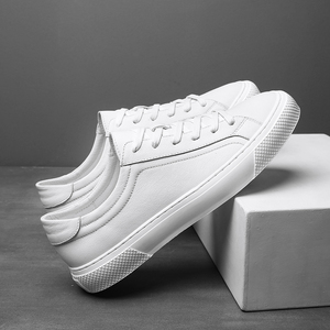 Zapatillas Deportivas de Piel Auténtica de Alta Calidad, Estilo Casual, Color Blanco, para Hombre - Product Image 1