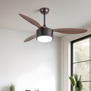 Ventilateur de plafond LED moderne avec télécommande, 6 vitesses, moteur DC, lumière LED brillante pour chambre et salon - Product Image 3