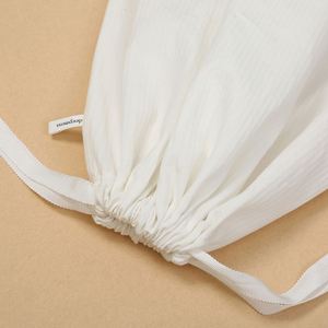 Sac de protection ZEHUI personnalisé en coton blanc lavé avec cordon de serrage, pochette de rangement à double fermeture éclair, logo imprimé, directement de l'usine - Product Image 2
