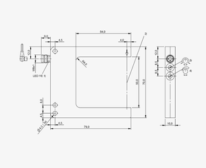 โฟโตอิเล็กทริคเซนเซอร์แบบแยกส่วน Balluff BGL 50A-001-S49 รุ่นใหม่ พร้อมช่องเปิด 50 มม. 10-30 VDC PNP NO/NC สำหรับการตรวจจับบนสายพานลำเลียง - Product Image 1