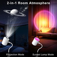 Projecteur USB Ciel Étoilé Lampe de Nuit Coucher de Soleil Lumière Ambiante Romantique pour Chambre Décoration Voiture Maison Cadeau de Fête
