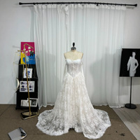 Robe de mariée blanche en dentelle plissée, col cœur, traîne longue, robe de soirée élégante