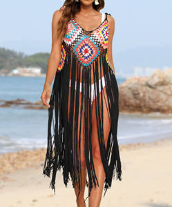 Bikinis de Playa de Ganchillo Hechos a Mano con Cuadrados de Abuela, Sexys para Mujer, con Flecos - Product Image 3