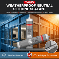 Scellant silicone neutre SANVO 300ml, résistant aux intempéries, imperméable, pour fenêtres, portes, verre, construction, menuiserie, emballage