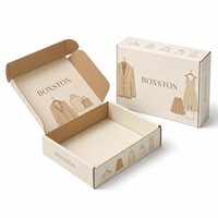 Boîte d'expédition en carton ondulé haut de gamme, personnalisée et imperméable, pour l'emballage de vêtements, de t-shirts, avec logo
