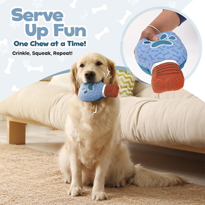 Giocattolo per Cani Pickleball Personalizzabile all'Ingrosso, Divertente Racchetta in <span class=keywords><strong>Peluche</strong></span> con Suono, Regalo di Compleanno per Cuccioli, per Gioco Interattivo e Pulizia dei Denti - Product Image 2