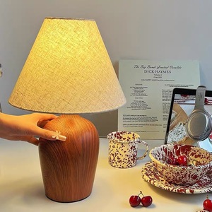 Vintage Wabi-Sabi Style Table Sophisticated Modern Chinese <b>Retro</b> Design Sensor Activation for Hotel Atmosphere Bedroom PC - Product Image 3
