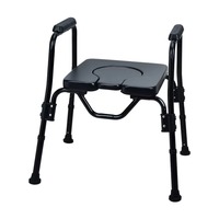 Chaise de toilette mobile en aluminium pour patients fortement obèses, capacité 200 kg, réglable et pliable, pour maisons de retraite, hôpitaux, ODM