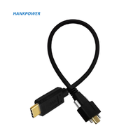 Câble d'extension USB 3.1 type-c mâle à femelle avec vis de montage du panneau 10Gbps câble USB C à 90 degrés plaqué or