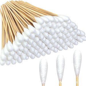 Hisopos de algodón para limpieza de oídos de perros, 15 cm de largo, 8 mm de grosor, desechables para mascotas - Product Image 2