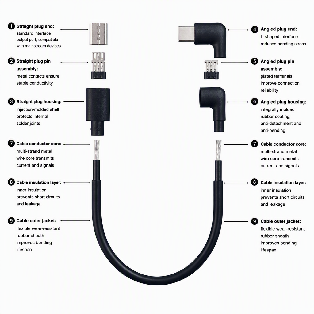 90 Degree Right Angle USBC to USB C Short 15cm Type C Elbow Charging Cord Fast Charge Data Sync Cable Phone Laptop Tablet · image 6
