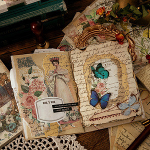 100 rétro scrapbook papier collage scrapbook bricolage décoratif vintage papier - Product Image 5