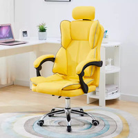Chaise de patron en cuir synthétique PU au design moderne, confortable, pour la maison ou le bureau, chaise élévatrice avec caractéristiques réglables pour l'ordinateur