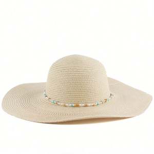 Nuevo Sombrero de Sol de Ala Ancha para Mujer, Visera de Papel, para Pesca, Casual, Viajes, Playa - Product Image 3