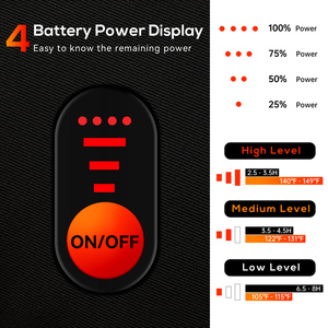 Gants de ski chauffants électriques <span class=keywords><strong>à</strong></span> écran tactile 7,4 V, alimentés par <span class=keywords><strong>batterie</strong></span>, imperméables, antidérapants, mitaines chauffantes pour le snowboard et la randonnée - Product Image 3
