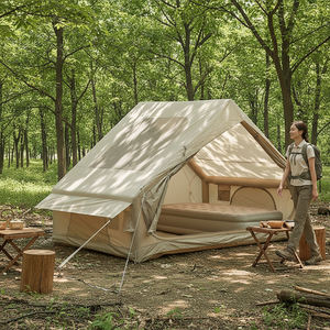 Tente de camping gonflable de luxe sur mesure, grande, imperméable (3000 mm+), robuste, avec une chambre, pour l'été, <span class=keywords><strong>kit</strong></span> de réparation de pompe à air inclus - Product Image 6