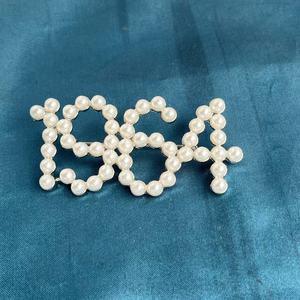 Özel kadın gümüş kaplama kristal inci broş Pins hediye düğün en bayanlar ayrım toplum kulübü 1964 rity rity - Product Image 2