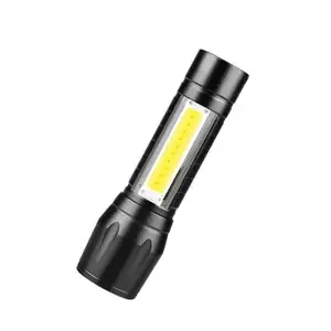 Cheap gift Promotional Pocket USB Rechargeable Zoomable Fenix Mini Portable T6 XPE led COB Flashlight