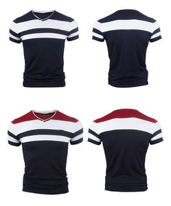 Vêtements de qualité en gros à manches courtes Patchwork poids lourd Normal t-shirt Slim Fit100 % coton Vintage t-shirt Bale - Product Image 6