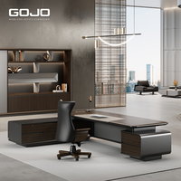 Table de direction E0 de luxe légère Bureau de bureau pliable au design moderne avec prises ergonomiques de haute qualité pour le bureau du PDG