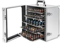Étui de transport miniature en alliage d'aluminium, présentoir pour miniatures avec 5 plateaux métalliques magnétiques
