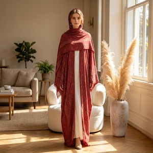 Mexizo 2026, Nueva Ropa Islámica <span class=keywords><strong>de</strong></span> Verano para Mujer, Abaya <span class=keywords><strong>de</strong></span> Lujo Estilo Dubai, Abaya Modesta para Mujer Musulmana con Hiyab - Product Image 2