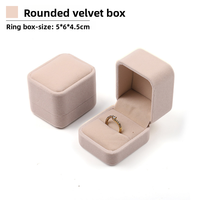 Boîtes à bijoux en velours arrondies, vente en gros, OEM, haute qualité, pour bagues, colliers, boucles d'oreilles, bracelets, emballages pour cadeaux de mariage