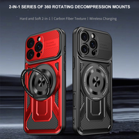 Coque de téléphone magnétique armure pour Xiaomi 14T 5G pour Redmi Note 13 14 Pro Plus 14C 4G Support rotatif à 360 ° Chargement sans fil