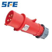 Prise industrielle SFE robuste IP44 4 broches 32A 380V-415V étanche en cuivre et nylon avec prise CE pour distribution d'énergie en atelier