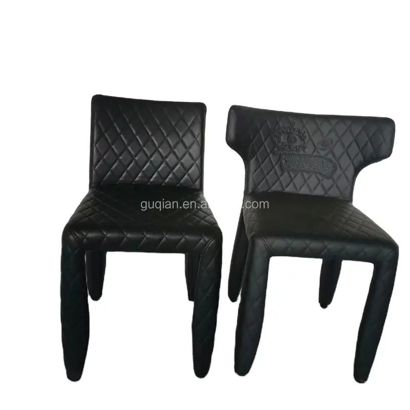 Hotel restaurant designer leather dining chair luxury living room chair