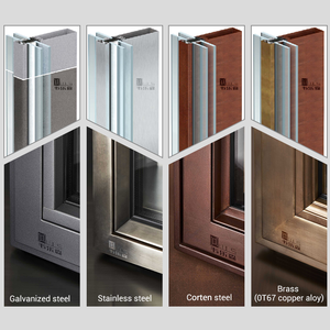 Porte intérieure en acier à <span class=keywords><strong>double</strong></span> vitrage pour magasin commercial, prix bas, supermarché, avec surface finie - Product Image 5