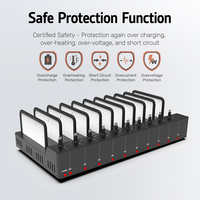 Station de charge USB-C multi-ports certifiée FCC et RoHS, 360 W, 10 ports, pour téléphone, tablette et plus encore