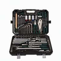 Kit d'outils automobile professionnel 144 pièces en acier au carbone noir traité thermiquement avec clés à douilles et pinces pour le travail en garage