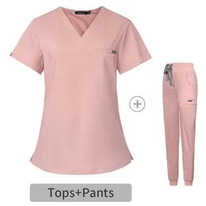2024 Classic Surgical Scrubs Uniform Nurses Wear Wholesale Scrubs Suit Jogger Hospital Reusable Customized Set Medical Scrubs