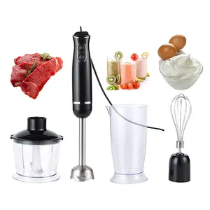 Commercio all'ingrosso 1000W 4 In 1 multiuso Mini piccolo apparecchio da cucina ad alta velocità elettrico In plastica alimenti per bambini uovo Mixer frullatore a mano