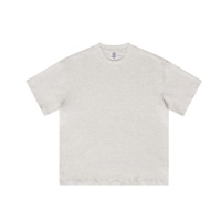 Kaos Pria Oversize Polos Warna Solid Lengan Pendek O Neck Heavyweight Streetwear