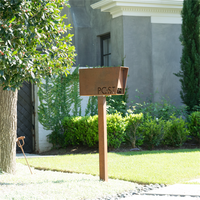 Décoration extérieure moderne boîte aux lettres en acier Corten pour la maison