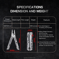 Outils multifonctions pliables magnétiques de qualité industrielle OEM, lame en acier inoxydable PVD D2 de 4,3 pouces, équipement tactique de poche pour l'extérieur