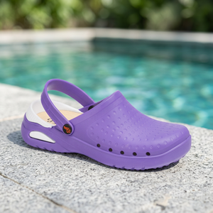 DIAN Profesional Forrado Y Extraíble Pu Suela Zueco EVA Suave Antideslizante Zapatos Color Violeta Para El Cuidado De La Salud Y Horeca - Product Image 3