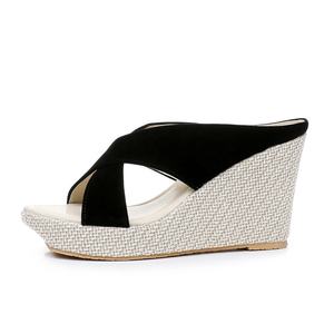 Sandalias de Plataforma <span class=keywords><strong>con</strong></span> Punta Abierta y Cordones de Pana de 9 cm, Nuevas y a la Moda para el Verano, para Mujer - Product Image 2