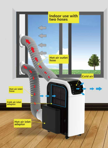 Climatiseur portable <span class=keywords><strong>14000</strong></span> <span class=keywords><strong>BTU</strong></span> avec refroidissement à double tube, alimentation CA, spécifique Europe, pour usage <span class=keywords><strong>h</strong></span>ôtelier et domestique - Product Image 3