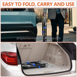 Chariot de <span class=keywords><strong>transport</strong></span> pliable 2-en-1 en alliage, convertible, à plateforme, robuste, grande capacité, en acier et aluminium - Product Image 4