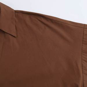 Mode printemps : chemise en popeline à manches larges unique, chemisier vintage à manches longues pour femme, <span class=keywords><strong>haut</strong></span> <span class=keywords><strong>chic</strong></span> rose poudré - Product Image 6