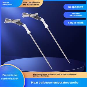 Sonde alimentaire en acier inoxydable de qualité alimentaire personnalisée en usine 50K 100k 231K <span class=keywords><strong>NTC</strong></span> 1% avec poignée Sonde à viande rtd PT1000 2,5 mm 3,5 mm Prise - Product Image 2