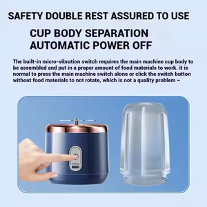 High Quality 400ml <b>Mini</b> Electric Portable Juicer USB Rechargeable Travel Blender with <b>PC</b> Blades Cup Mixer Popular Fruit Juicer - Product Image 3
